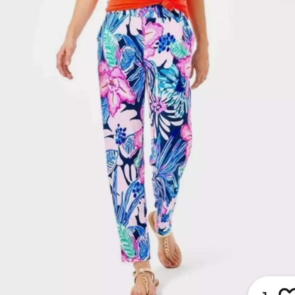 Lilly Pulitzer Malani Knit Pant Sugar Mambo Floral S